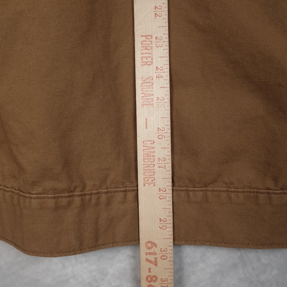 Jeremiah Barn Coat Mens XL Brown Canvas Lined Corduroy Collar Snap Workwear - Picture 13 of 16